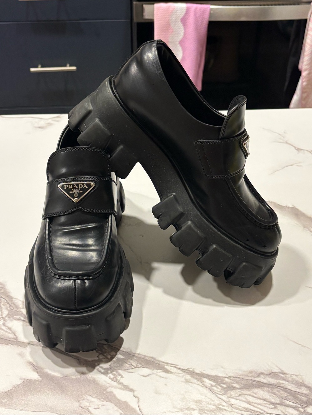 Prada Monolith Platform Loafers - Authentic - Picture 3 of 5